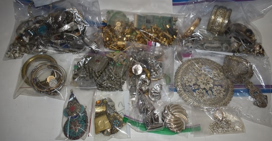 COSTUME JEWELRY INCL. STERLING SILVER/GOLD HARD DRIVE