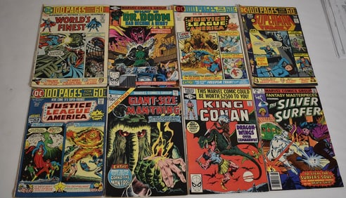 8 ASST. VINTAGE COMICS INCL. SILVER SURFER, C. 1970'S