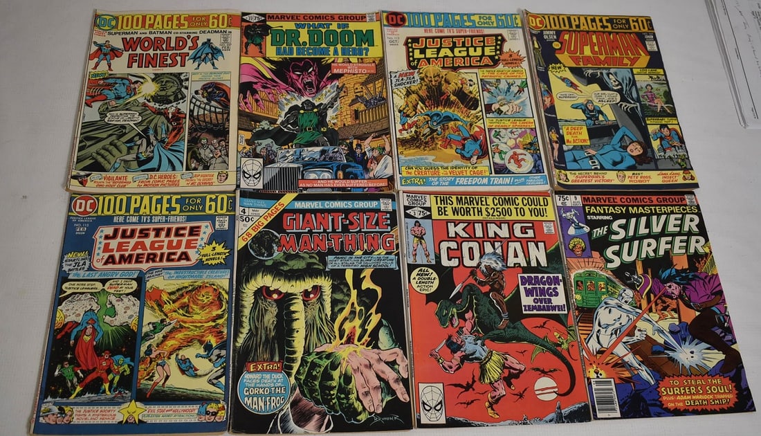 8 ASST. VINTAGE COMICS INCL. SILVER SURFER, C. 1970'S (1 of 5)