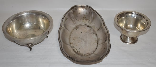 LOT (3) STERLING BOWLS, 20TH C., W. 26.1 OZ.