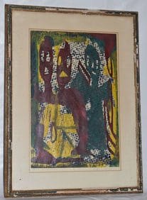 WOODBLOCK W/COLOR "SPIRITS IN THE RAIN" ORISHAYOMI