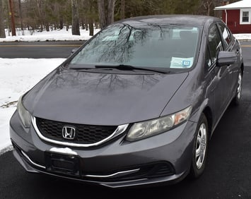 2014 HONDA CIVIC 4 DOOR SEDAN GRAY, 60835 MILES
