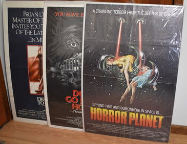 3 VINTAGE MOVIE POSTERS INCL. DON'T GO IN THE HOUSE