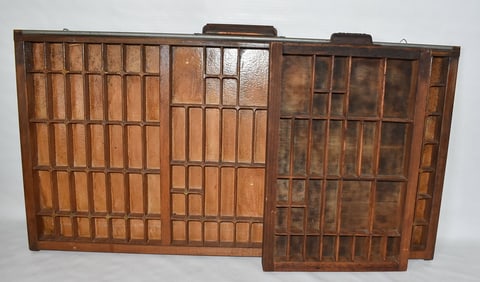 LOT (2) VINTAGE TYPESET TRAY DRAWERS