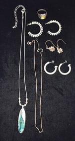 LOT ASSORTED VINTAGE STERLING JEWELRY, 20TH C.