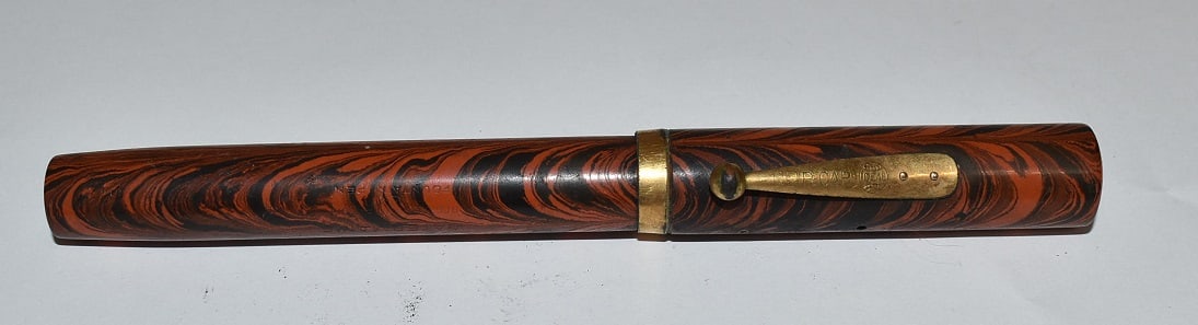 WATERMAN'S 14kt. BIG RED RIPPLE FOUNTAIN PEN #56 (1 of 4)