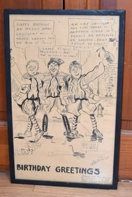 P/I WWI MILITARY CARTOON SIGNED J.H. KILLN DATED 1919