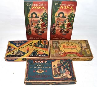 5 BOXES VINTAGE CHRISTMAS TREE LIGHTS (FOR DISPLAY ONLY