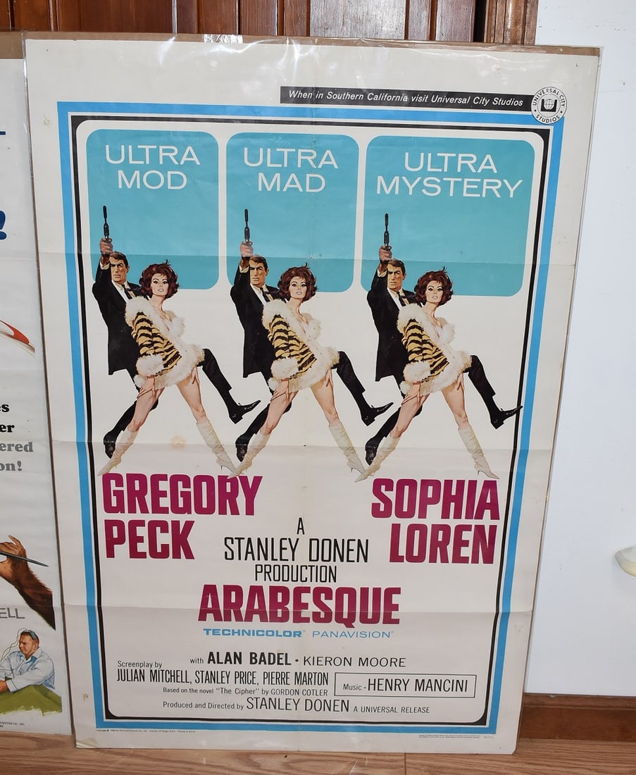 VINT. MOVIE POSTERS INCL. "ARABESQUE" SOPHIA LOREN, - 2