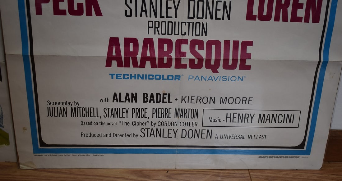 VINT. MOVIE POSTERS INCL. "ARABESQUE" SOPHIA LOREN, - 3