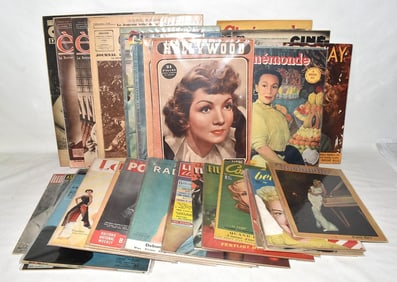 APPROX. 38 MOVIE STAR COVERS/MAGAZINES INCL AVA GARDNER