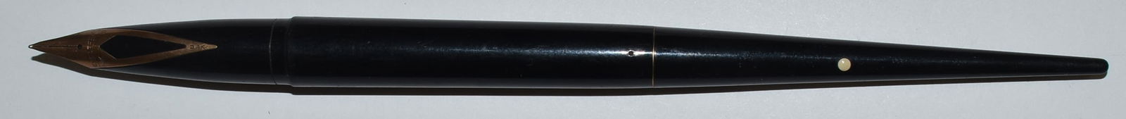 SHEAFFER'S 14KT Y/G WHITE DOT (RAISED) PUMP DESK PEN (1 of 4)