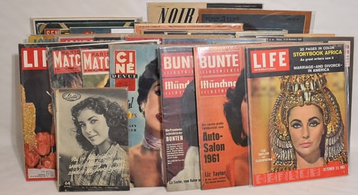 30 ASST VINT. LIZ TAYLOR (1932-2011) COMPLETE MAGAZINES