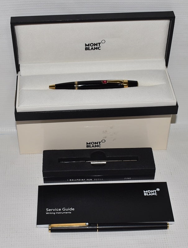 LOT(2) VINTAGE MONT-BLANC BALLPOINT PINT PENS/CARTRIDGE: LOT(2) VINTAGE MONT-BLANC BALLPOINT PINT PENS/CARTRIDGE