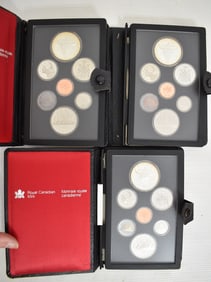 LOT (3) 1982 ROYAL CANADIAN MINT PROOF SETS SILVER