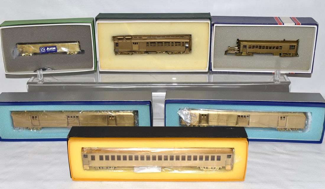 6 BRASS H.O. TRAINS INCL. PASSENGER, HEINZ PICKLE CAR+ (1 of 7)