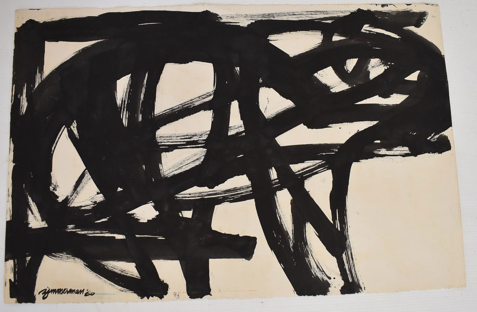 W/C ABSTRACT SIGNED ZIMMERMAN (SIDNEY E. 1926-2007) (1 of 2)