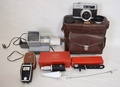 LOT ASST. CAMERA ITEMS INCL. MINOLTA HI-MATIC 7