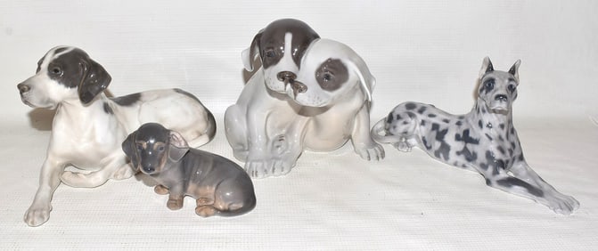 LOT (4) ROYAL COPENHAGEN DOGS