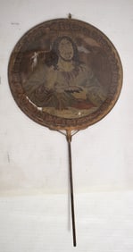 EARLY RENAISSANCE TAPESTRY FAN, DEPICTING CHRIST 18TH C