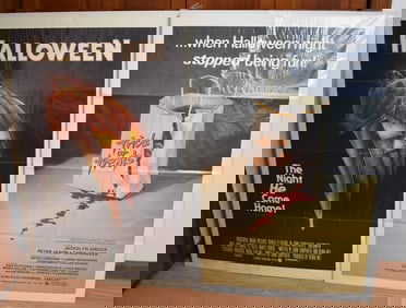 2 VINTAGE MOVIE POSTERS INCL. HALLOWEEN/TRICK OR TREAT