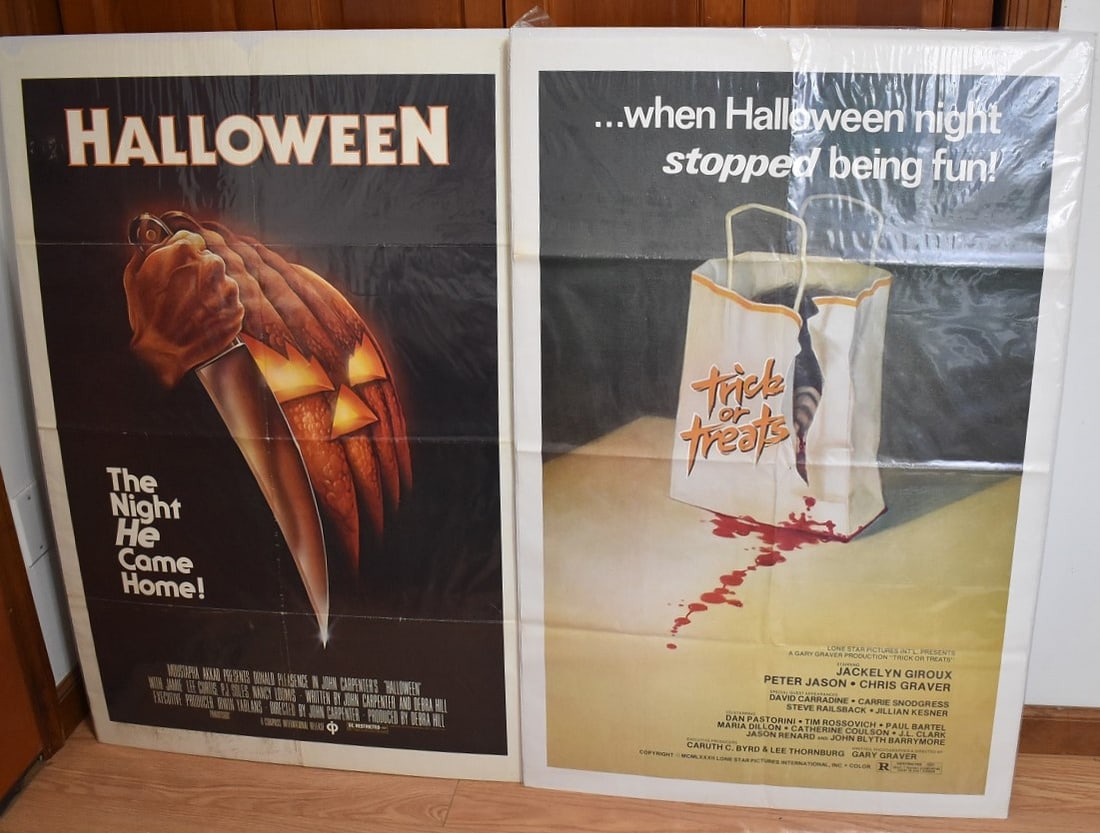 2 VINTAGE MOVIE POSTERS INCL. HALLOWEEN/TRICK OR TREAT (1 of 6)