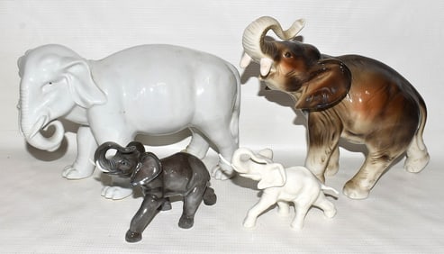 LOT (4) ELEPHANT FIGURINES