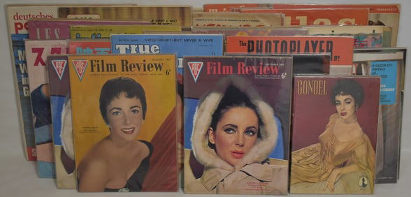 35 ASST VINT. LIZ TAYLOR (1932-2011) COMPLETE MAGAZINES