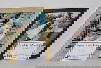 2 AUTOGRAPHED PHOTOS WHITEY FORD, MICKEY MANTLE W/COA'S