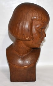 DECO CARVED SCULPTURE "CHILD" S/HUGGLER WYS