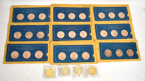 (31) FRANKLIN MINT PROOF STRUCK HISTORIC MEDALS