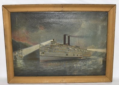 PRINT ON CANVAS HUDSON NAVIGATION CO., 20TH C.