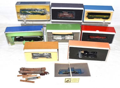 10 BRASS H.O. TRAINS INCL SHAY 20 TON LOCOMOTIVE +