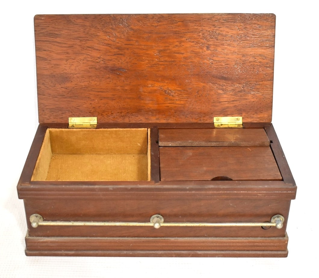 CONTEMPORARY CASKET MUSIC BOX, C. 1950/60 (1 of 6)