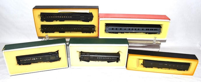 6 BRASS H.O. TRAINS INCL. O & W, DENVER & RIO GRANDE +