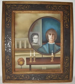 O/C SELF REFLECTION, SIGNED LGOR CALANIN '76