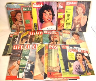 LOT APPROX. (46) VINT SOPHIA LOREN MAGAZINES, C 1950/60
