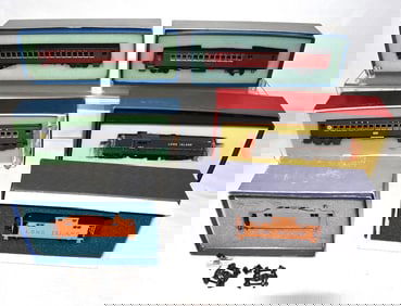 6 BRASS H.O TRAINS INCL LONG ISLAND DIESEL ENGINE #464+