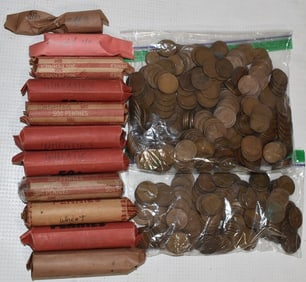 LOT ASST ESTATE LINCOLN WHEAT BACK PENNIES (UNSEARCHED)