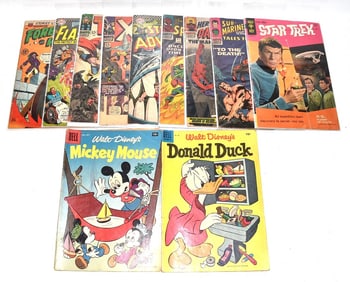 LOT (11) VINT. COMICS INCL. X-MAN, THOR, STAR TREK VOL.