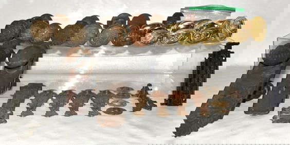 LG LOT ASST VICT. & ART NOUVEAU BRASS DOOR HARDWARE