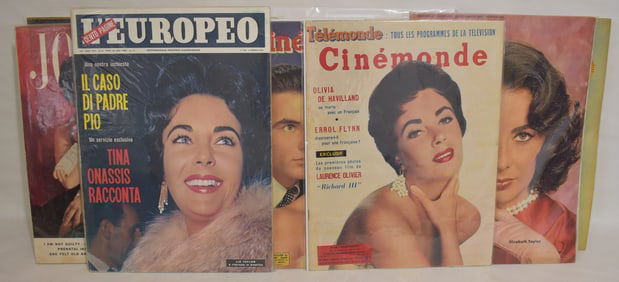 28 ASST VINT. LIZ TAYLOR (1932-2011) COMPLETE MAGAZINES