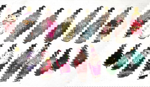 LOT ASSORT. VINTAGE GLASS FIGURAL LIGHT BULB ORNAMENTS