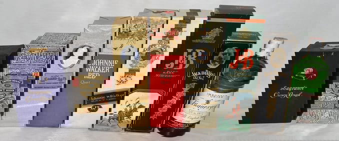 LOT (8) ASSORTED COLLECTABLE LIQUOR BOTTLES, 20TH C.