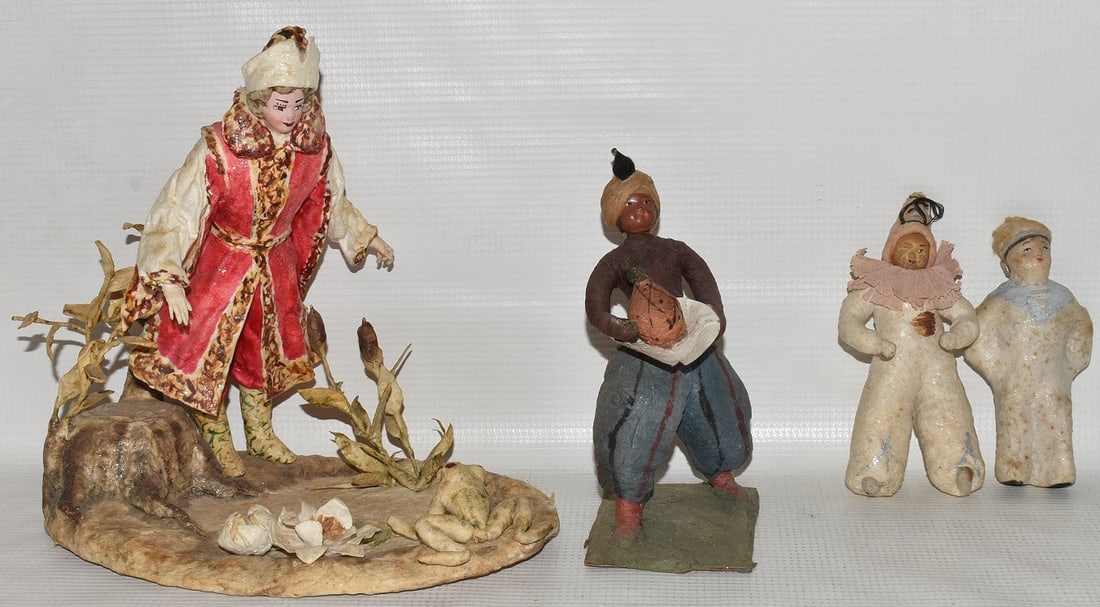 4 RARE H/P COTTON BATTING FIGURINES INCL. PRINCESS/FROG (1 of 20)