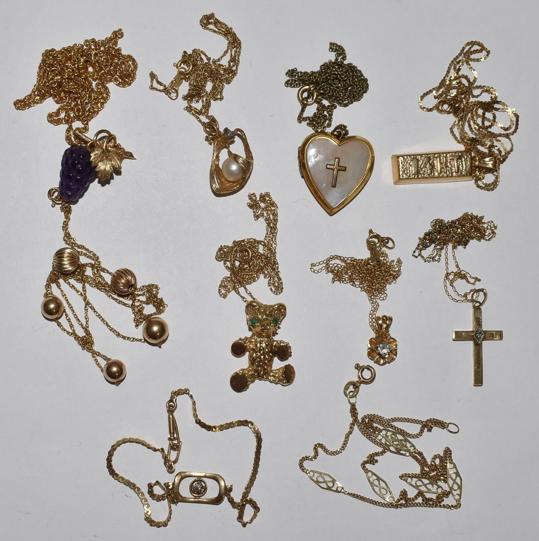 LOT ASSORTED 14KT YELLOW GOLD FINDINGS, W. 22.6 DWT (1 of 5)