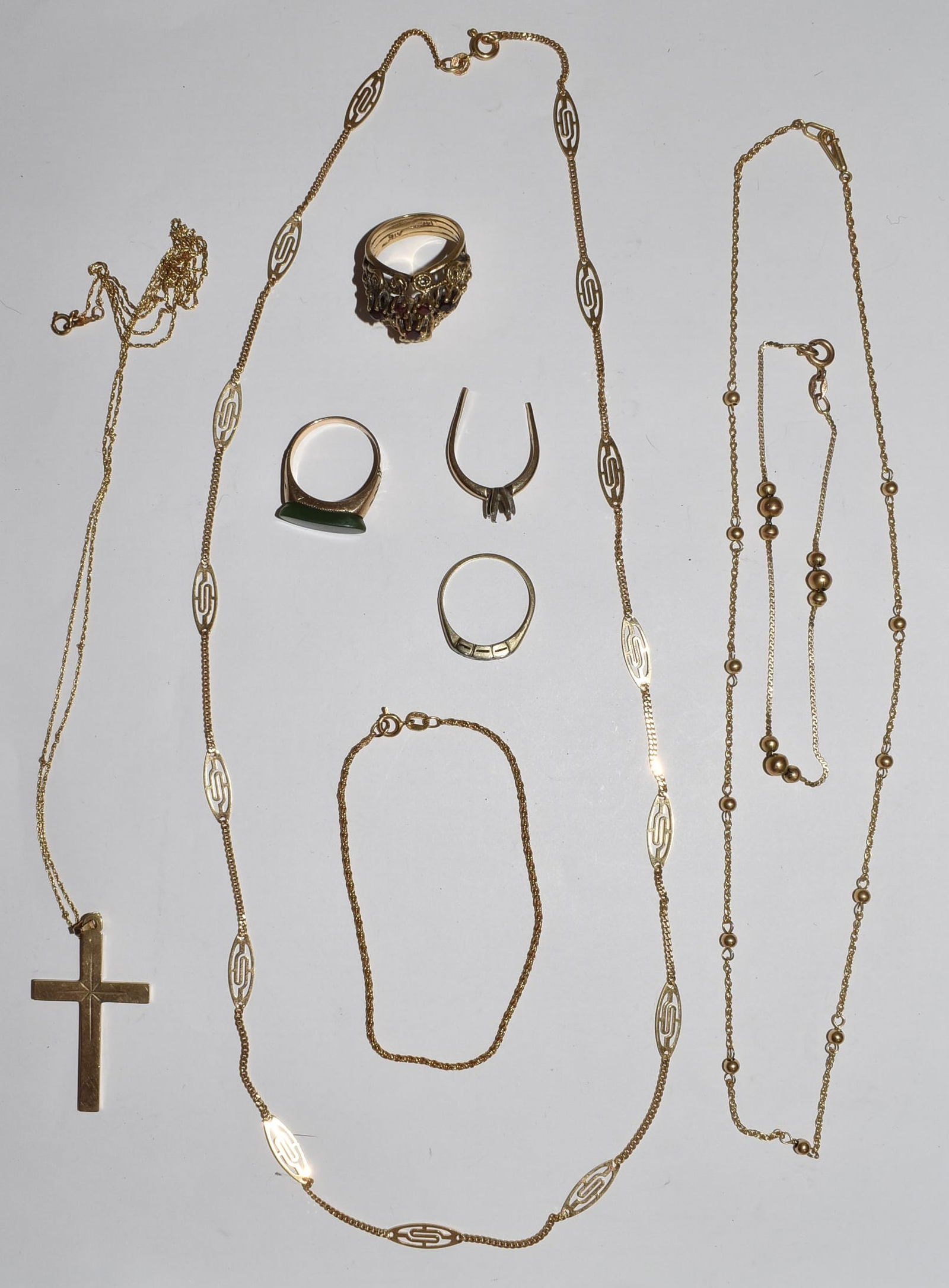 LOT ASSORTED 14KT YELLOW GOLD FINDINGS, W. 19.3 DWT (1 of 5)