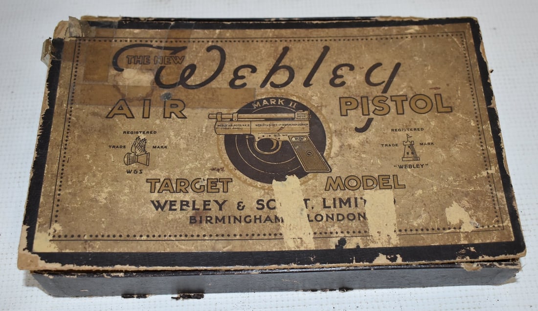 WEBLEY 22 CAL. PELLET PISTOL TARGET MODEL, C. 1925 (1 of 10)