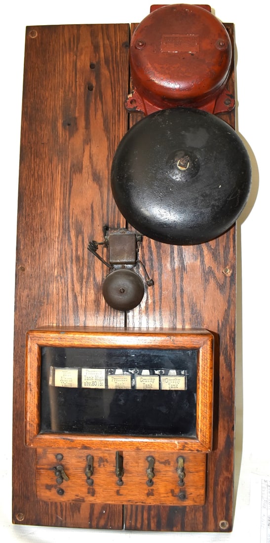 EARLY FIRE HOUSE ALARM FOR ROOF WATER TANK, C. 1920'S (1 of 9)