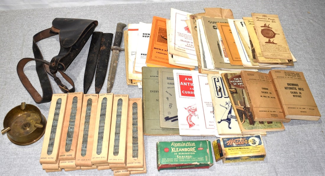 ASSORTED MILITARY, HOLSTERS, GERMAN PARADE BAYONET (1 of 12)